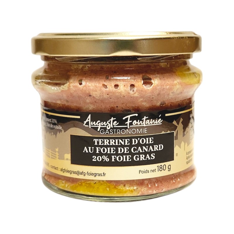 terrine oie au foie gras de canard 180g