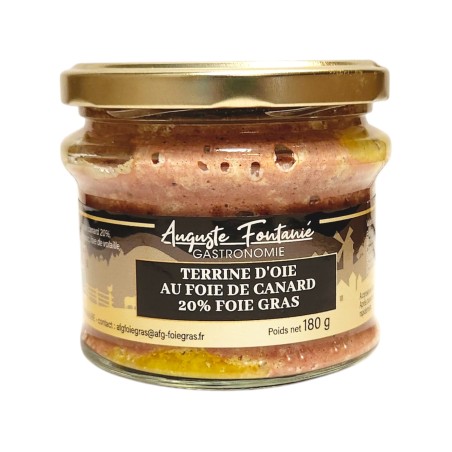 terrine oie au foie gras de canard 180g