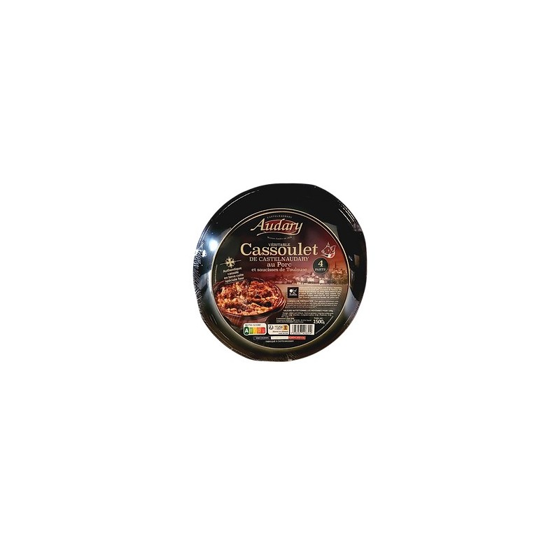 Cassoulet porc et saucisse de Toulouse avec plat