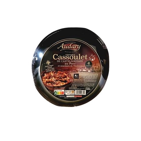 Cassoulet porc et saucisse de Toulouse avec plat