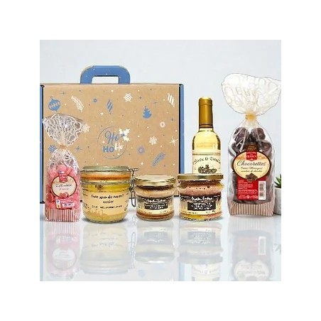 Coffret gourmand, un mélange de sucré salée, mais surtout une harmonie de produits du sud Ouest.