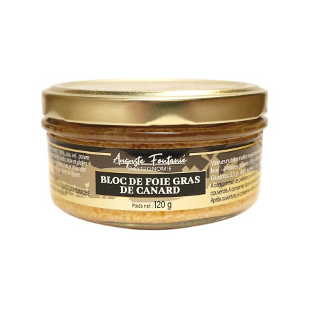 bloc de foie gras de canard 120g français
